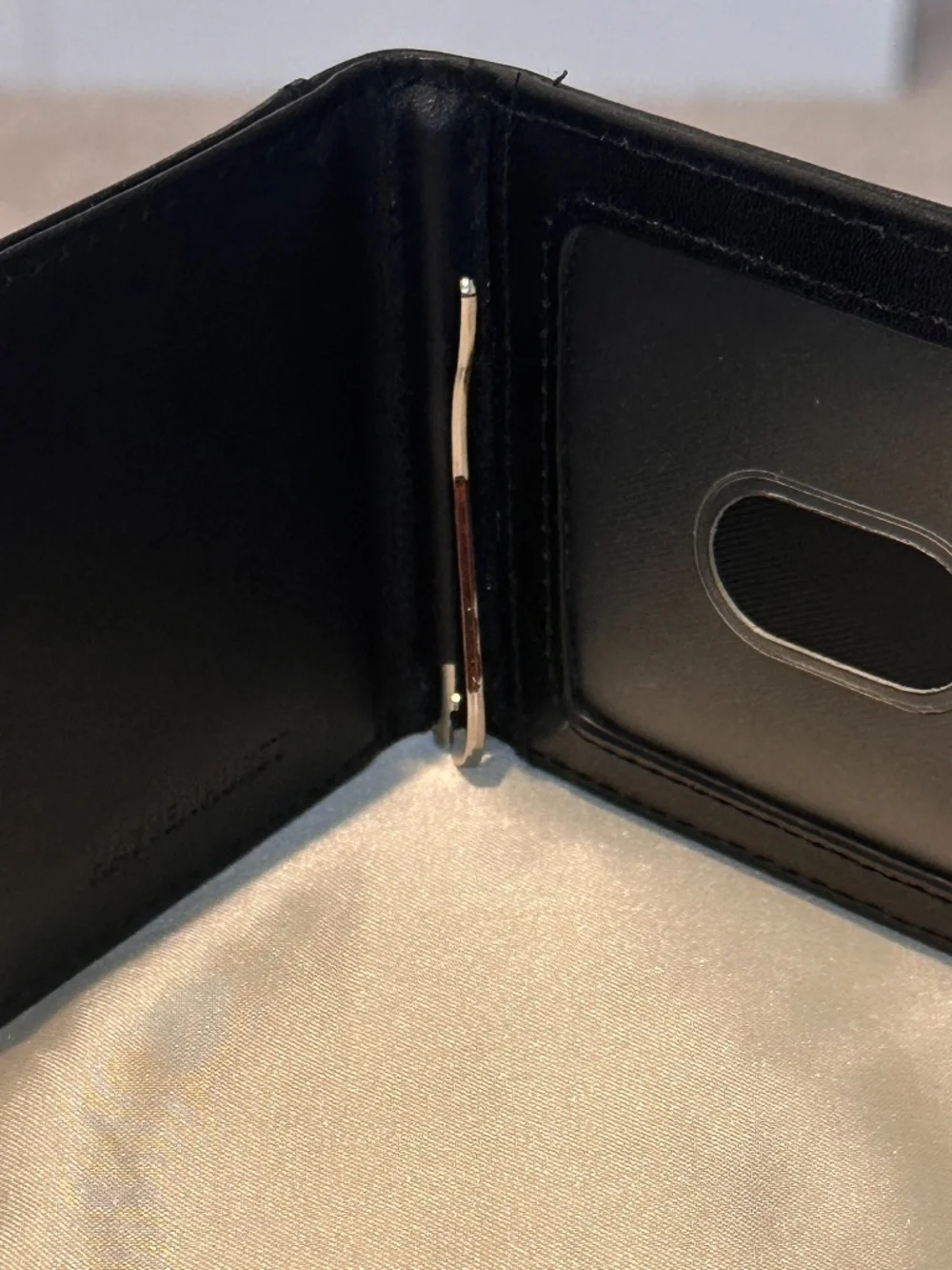 Hayvenhurst Black RFID Minimalist Wallet Money Clip ID Window